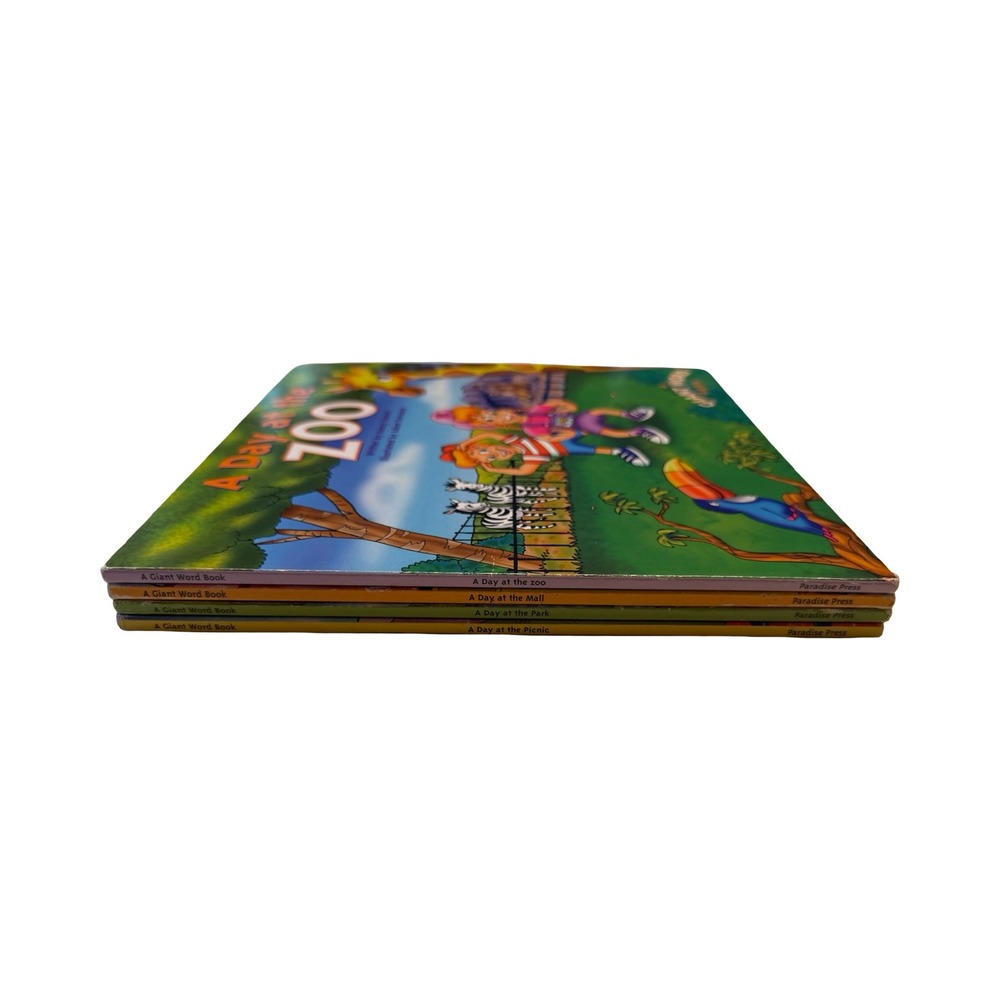 Vtg 1999 Paradise Press Nancy Parent Board Book Set of 4 Zoo Park Picnic Mall